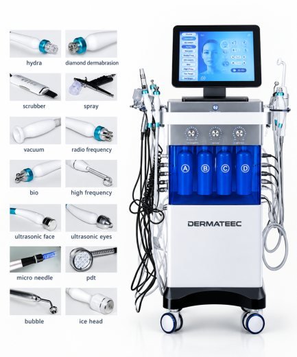 Dermateec 14-in-1 Hydradermabrasion Facial Machine with LED Mask — Hydrafacial Systems by Dermateec